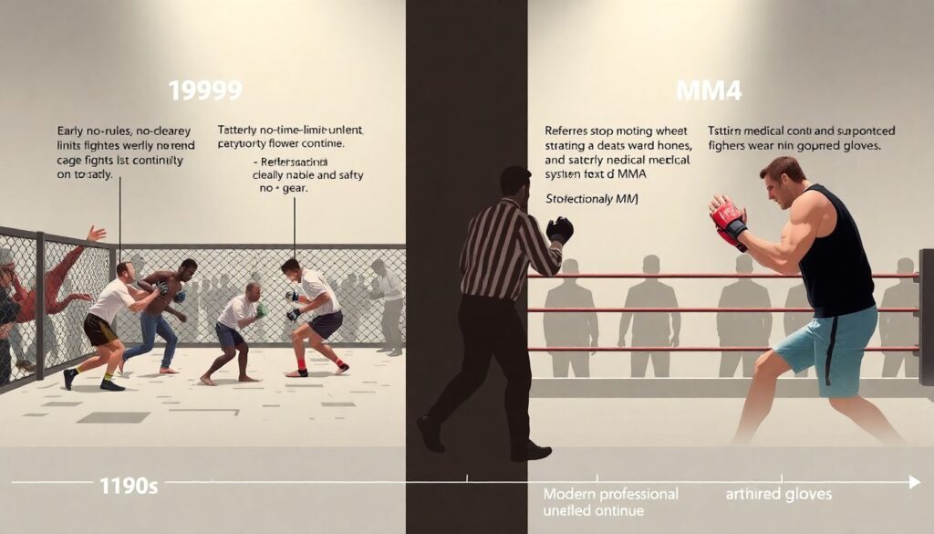 Эволюция правил MMA: как менялась безопасность и зрелищность боев с 90-х до наших дней - иллюстрация